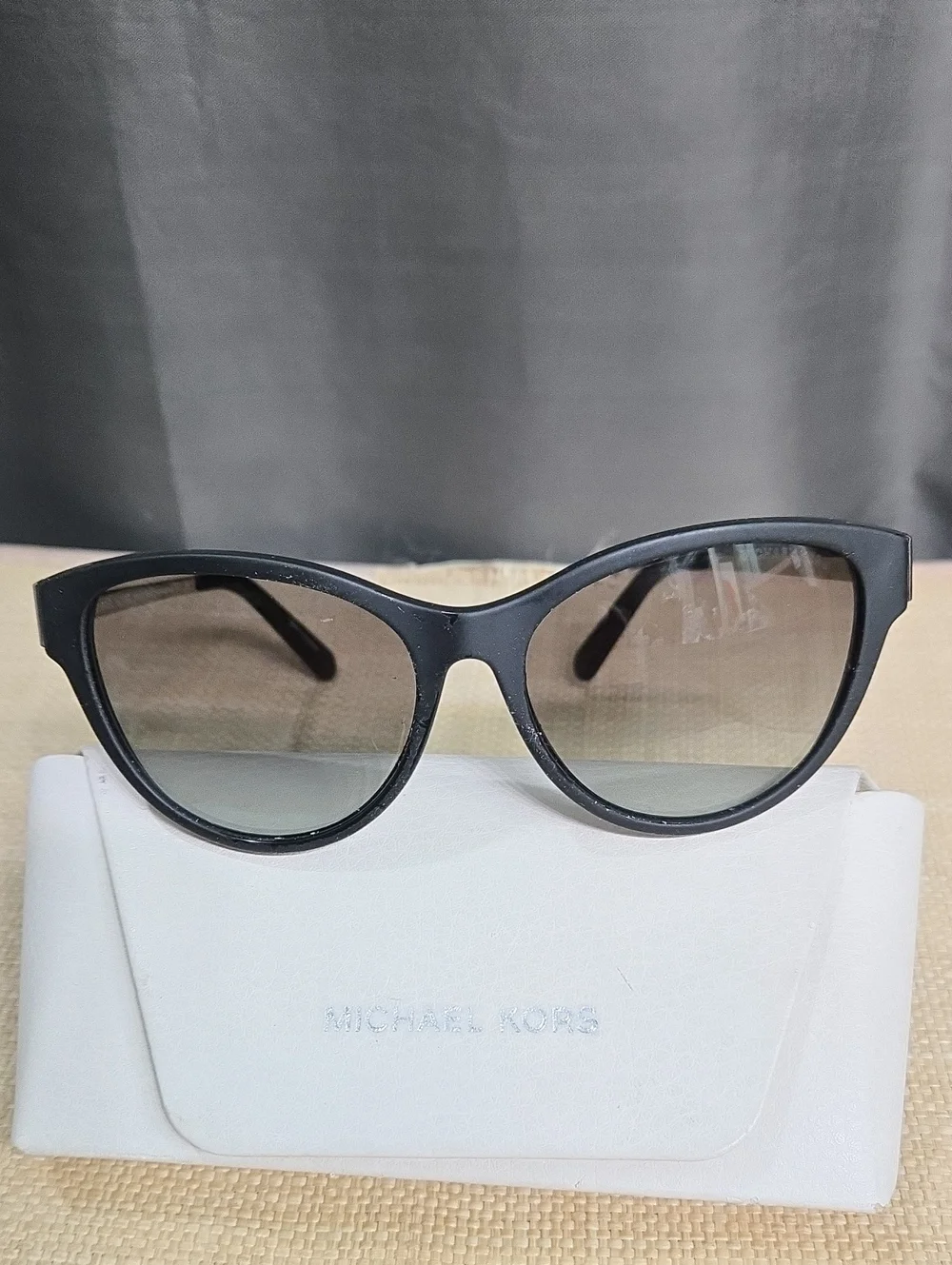 WEEKEND SALE! Michael Kors Black Cat-Eye Sunglasses with Gradient Lenses.